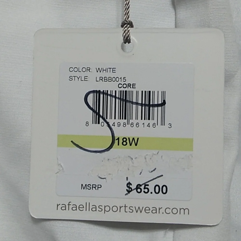 SALE! NWT Rafaella Curvy Straight Leg White Sportswear Pants Sz.18W (BX43) - Picture 5 of 15